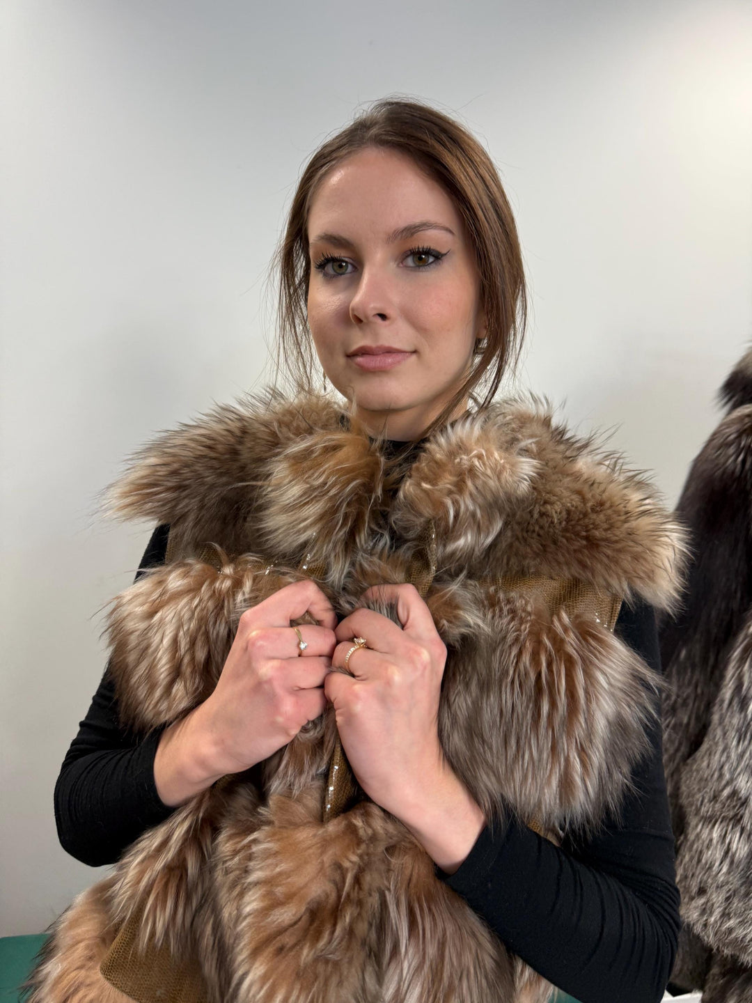 Lamb Fur Vest, Medium Size, Lamb Vest Women, Soft Fur Vest, Brown Lamb Fur, Vintage Fur Vest, New Condition Fur Vest, Real Lamb Fur Vest