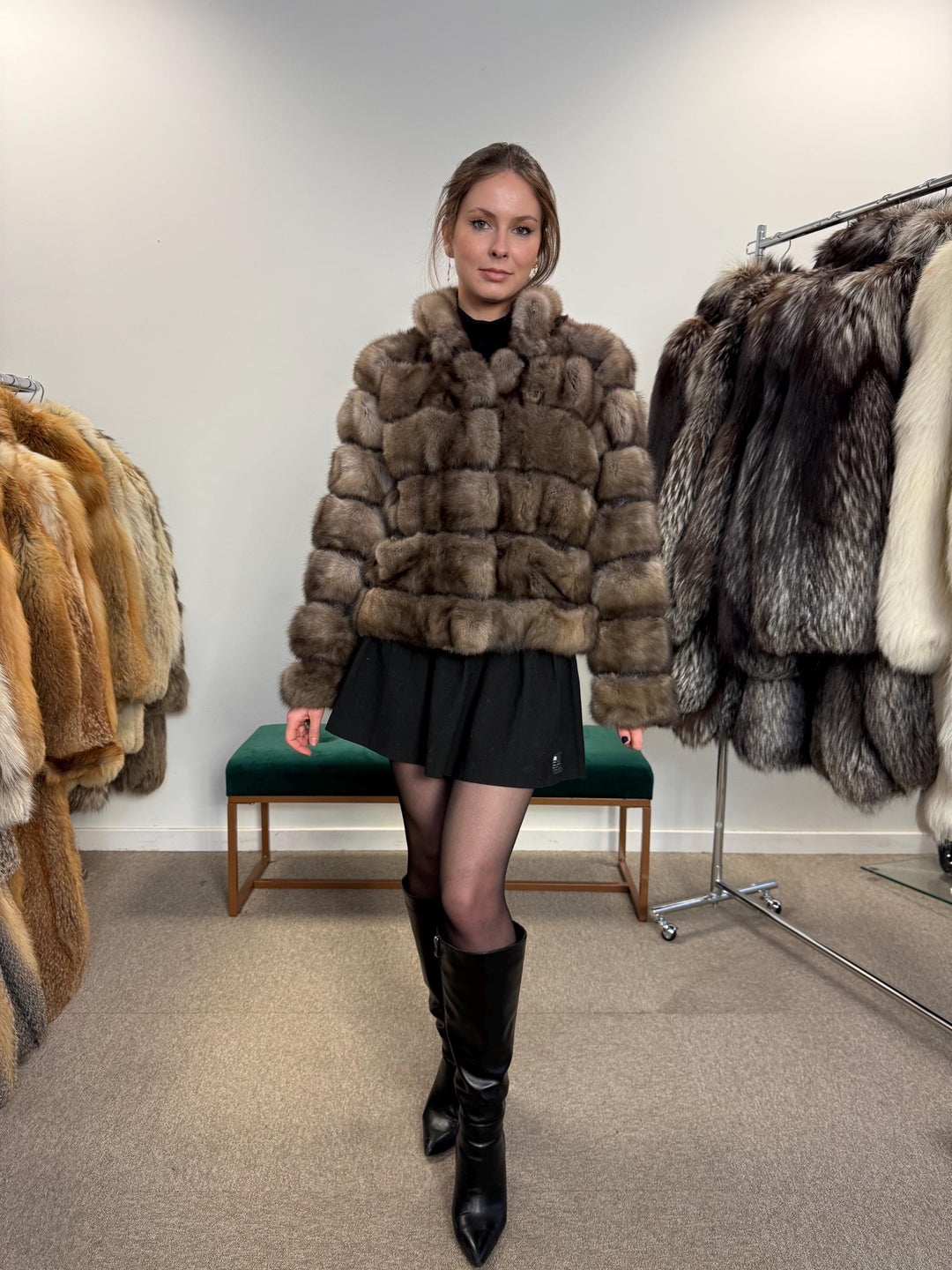 Handmade Sable Fur Jacket - Medium Size, Crafted with Premium Sable  Fur Pieces for a Unique and Luxurious Fashion Statement, Sable Fur