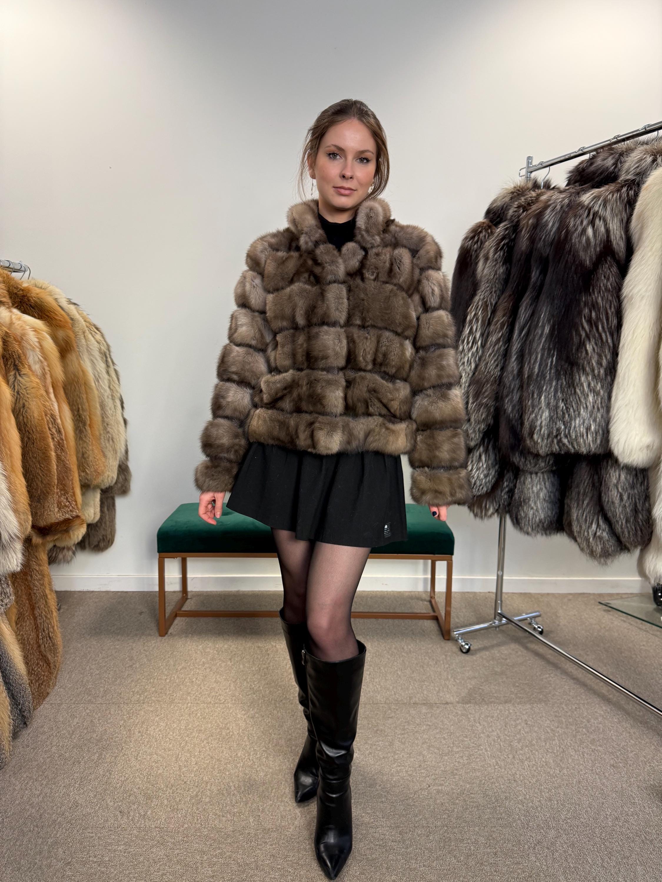 Handmade Sable Fur Jacket - Medium Size, Crafted with Premium Sable  Fur Pieces for a Unique and Luxurious Fashion Statement, Sable Fur