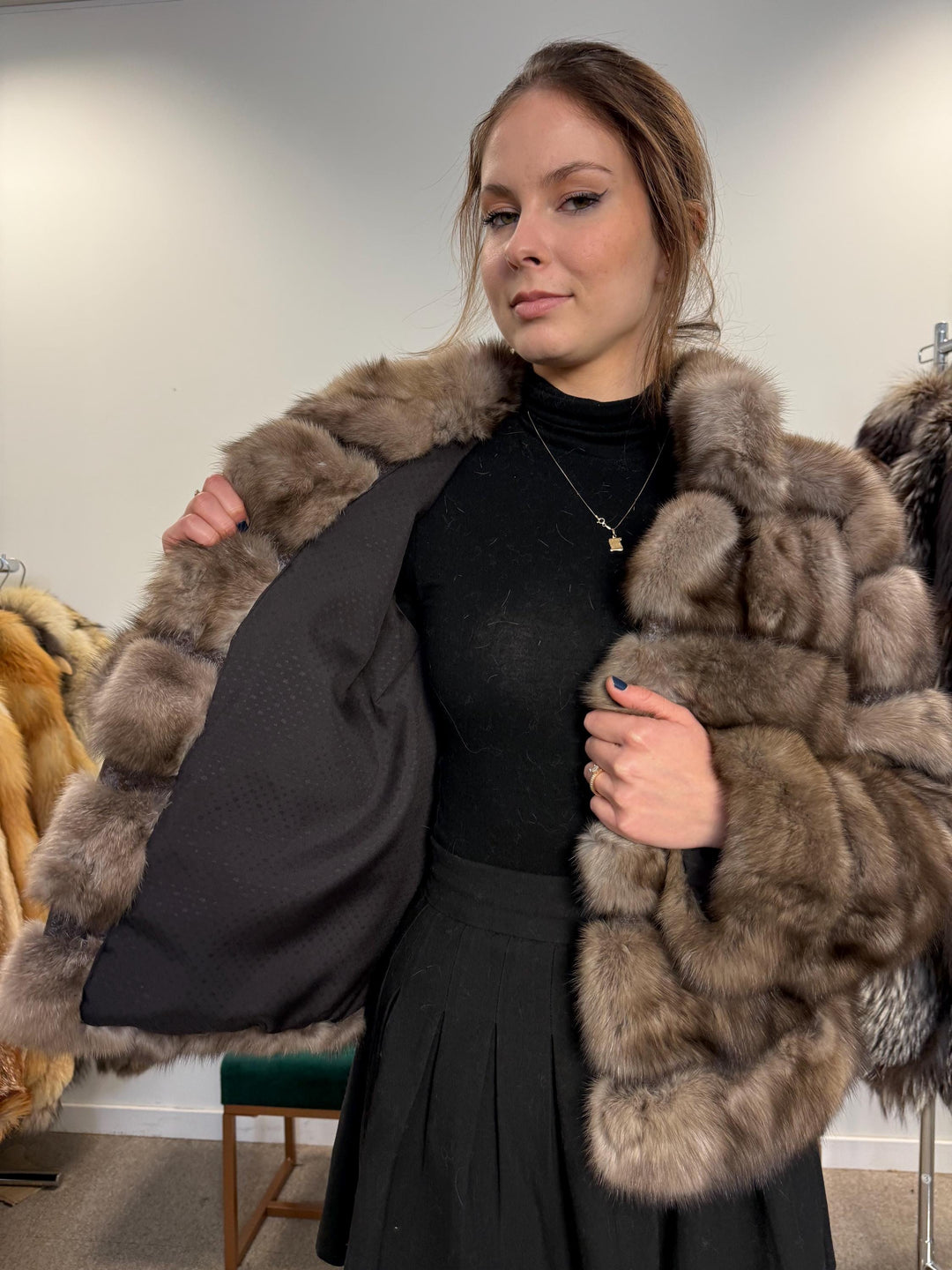 Handmade Sable Fur Jacket - Medium Size, Crafted with Premium Sable  Fur Pieces for a Unique and Luxurious Fashion Statement, Sable Fur
