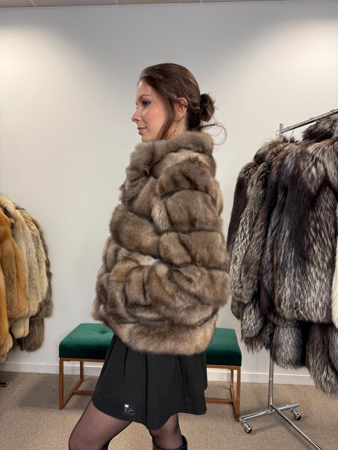 Handmade Sable Fur Jacket - Medium Size, Crafted with Premium Sable  Fur Pieces for a Unique and Luxurious Fashion Statement, Sable Fur