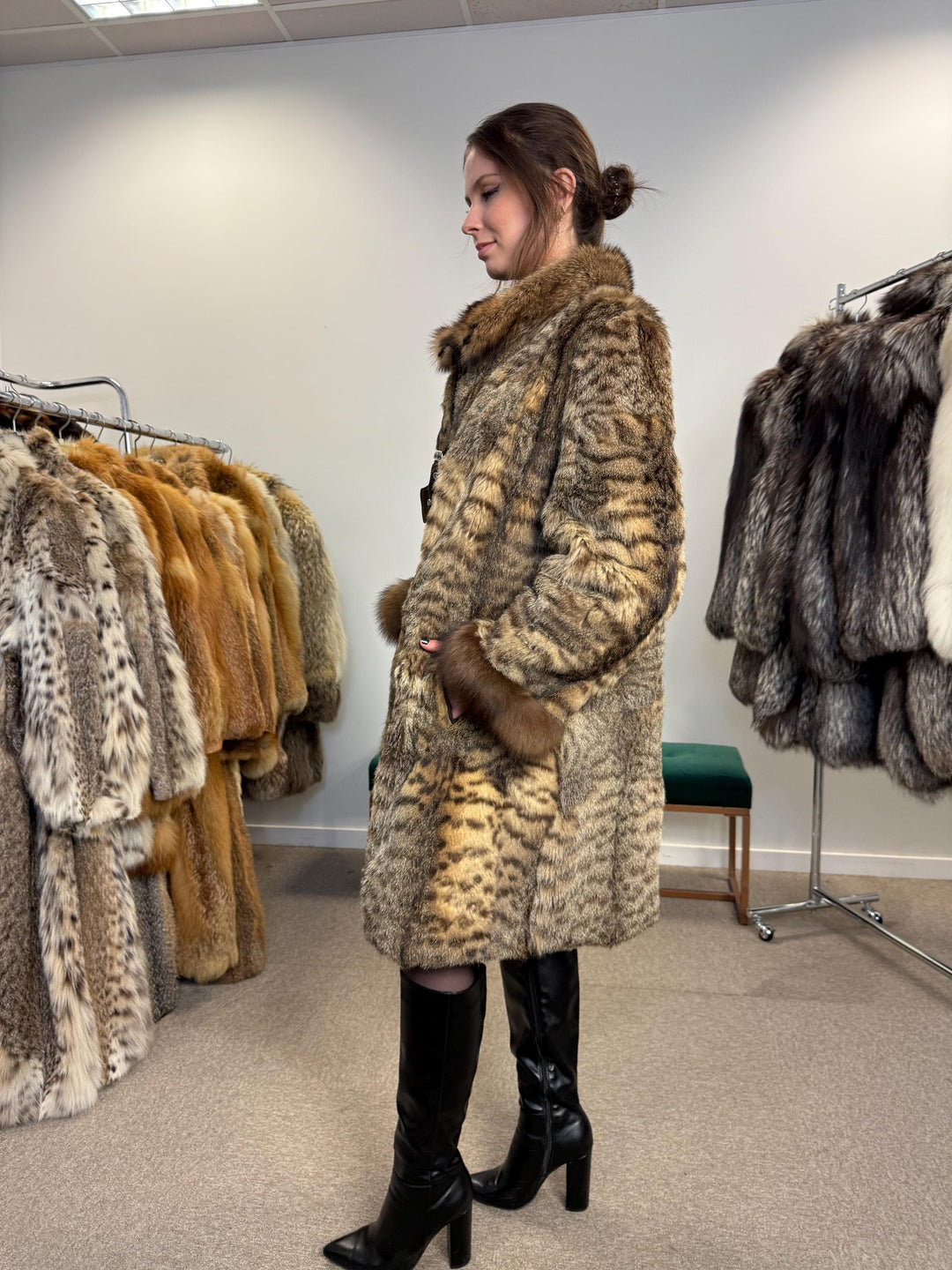 Lynx Fur Coat, Large Size, Vintage Fur Coat, Real Lynx Coat, Lynx Fur, Women's Fur Coat, Fur Coat, Real Fur Coat, Fur Coat Lynx, Lynx Coat