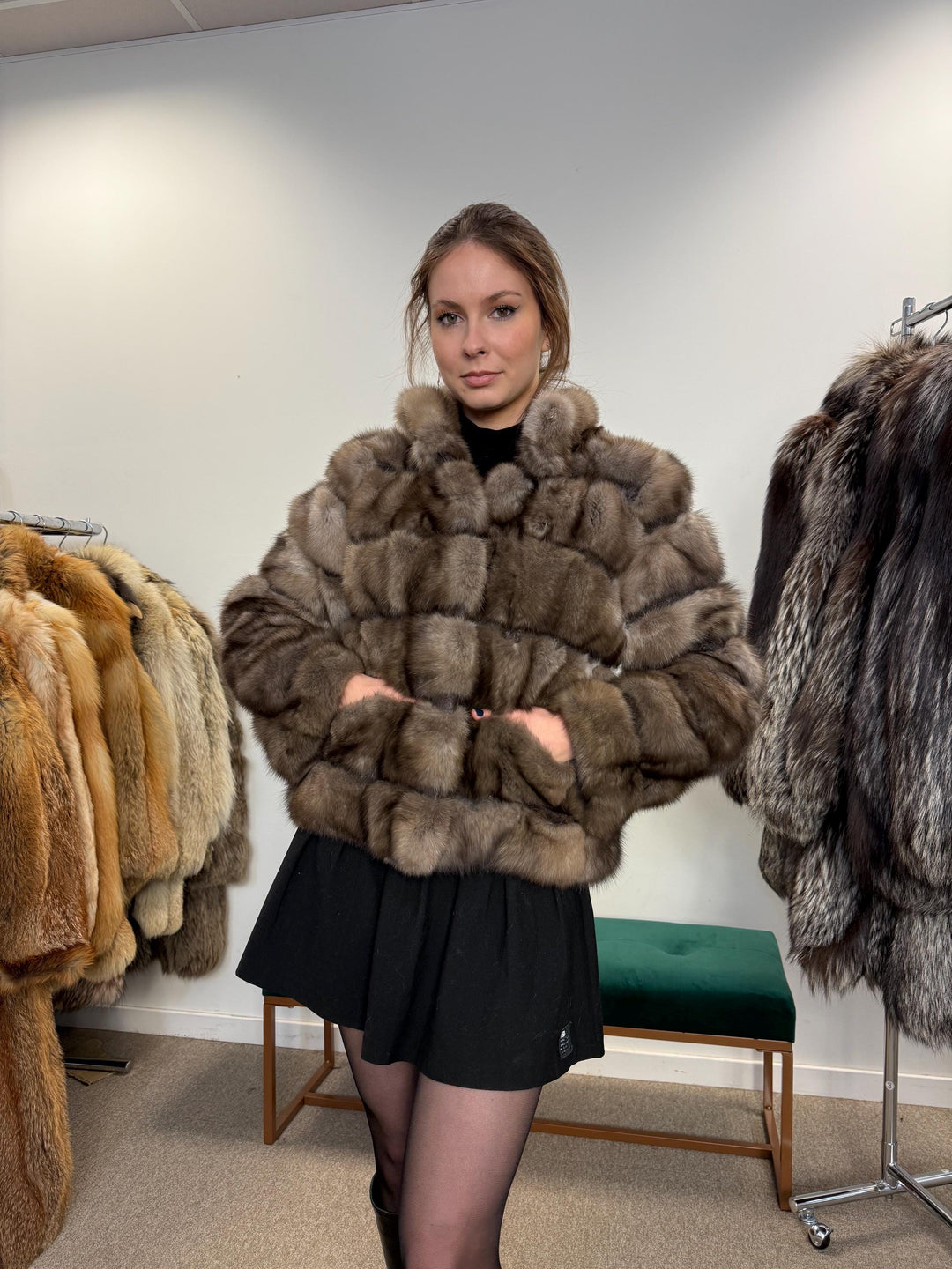 Handmade Sable Fur Jacket - Medium Size, Crafted with Premium Sable  Fur Pieces for a Unique and Luxurious Fashion Statement, Sable Fur