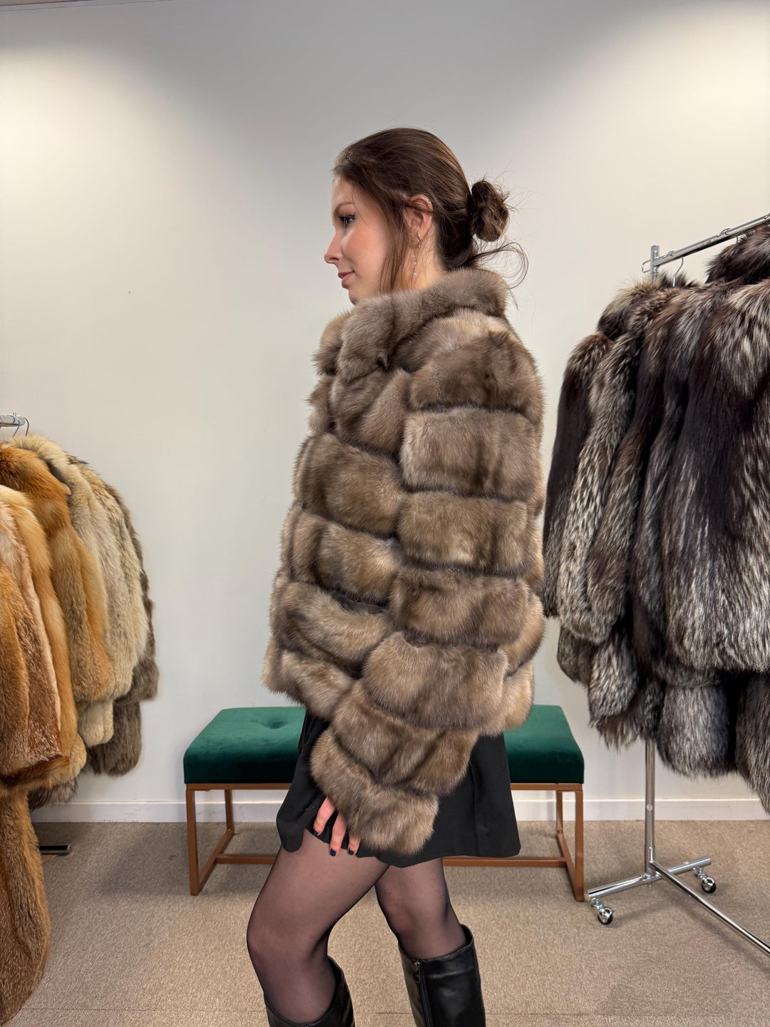 Handmade Sable Fur Jacket - Medium Size, Crafted with Premium Sable  Fur Pieces for a Unique and Luxurious Fashion Statement, Sable Fur