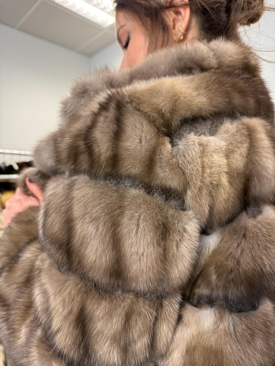 Handmade Sable Fur Jacket - Medium Size, Crafted with Premium Sable  Fur Pieces for a Unique and Luxurious Fashion Statement, Sable Fur