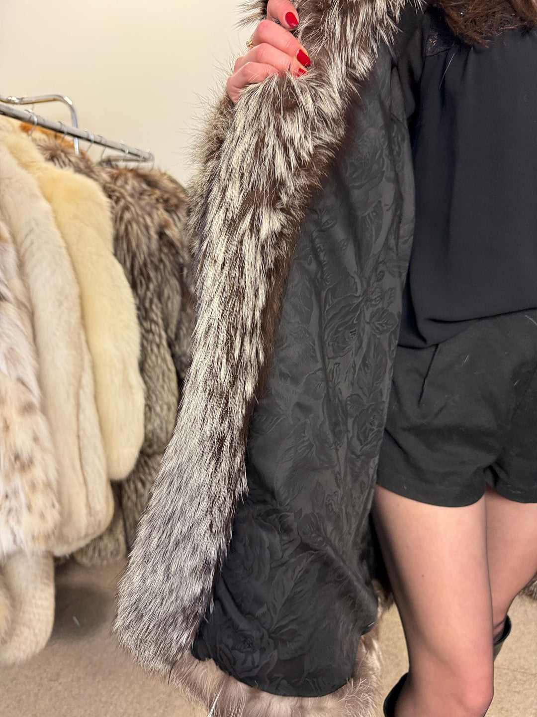 Silver Fox Fur Coat, XL Size, Real Fur Coat, Vintage Fox Fur, Fox Silver Coat, Women Fox Fur Coat, Real Fox, Nordic Fox, Elegant Fox Fur