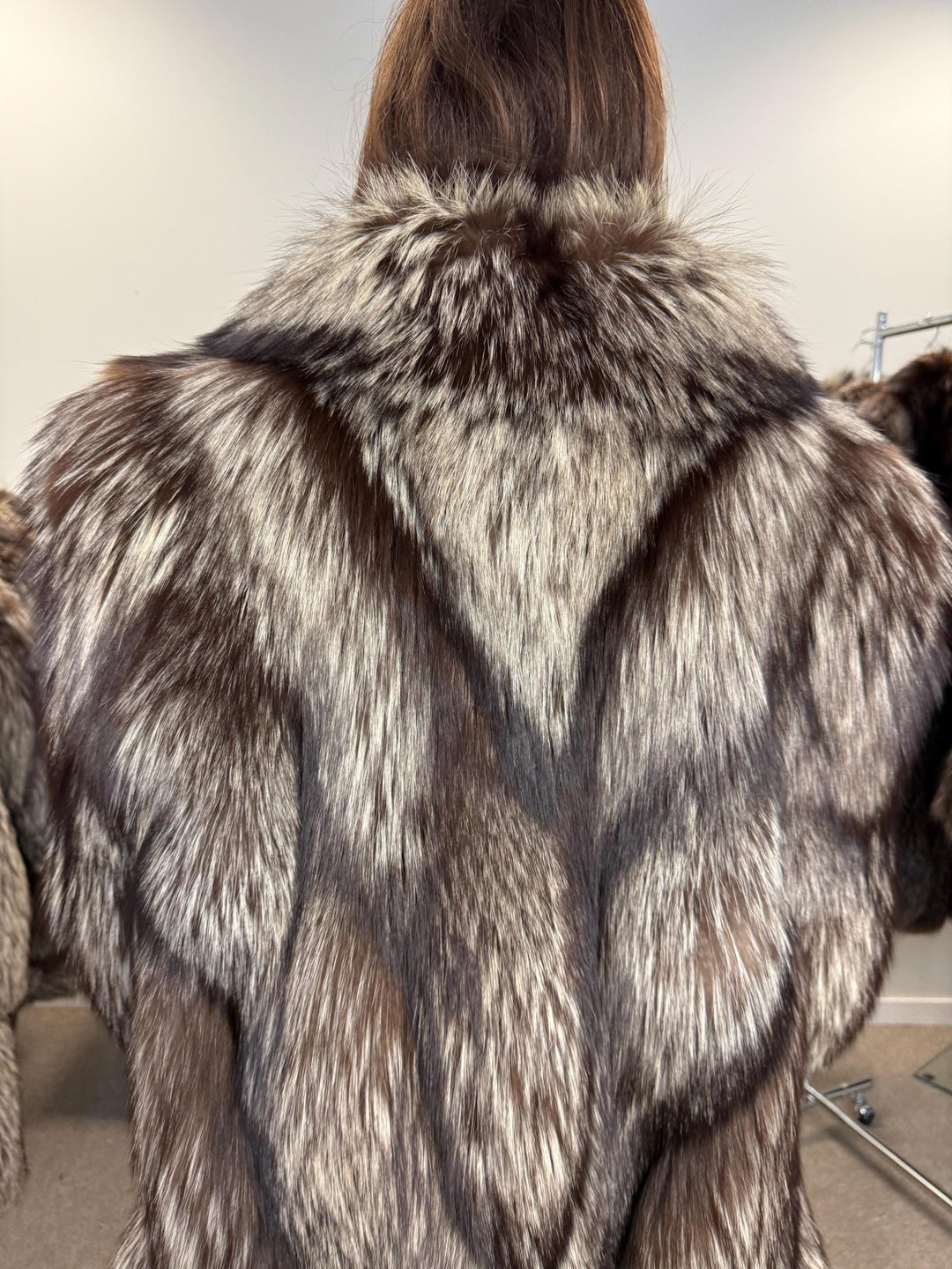 Silver Fox Fur Coat, XL Size, Real Fur Coat, Vintage Fox Fur, Fox Silver Coat, Women Fox Fur Coat, Real Fox, Nordic Fox, Elegant Fox Fur