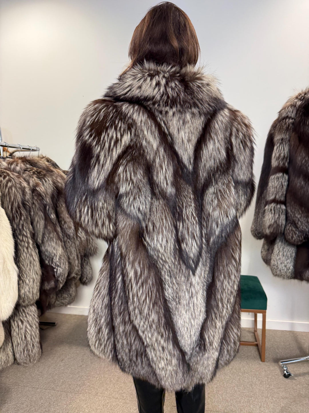 Silver Fox Fur Coat, XL Size, Real Fur Coat, Vintage Fox Fur, Fox Silver Coat, Women Fox Fur Coat, Real Fox, Nordic Fox, Elegant Fox Fur