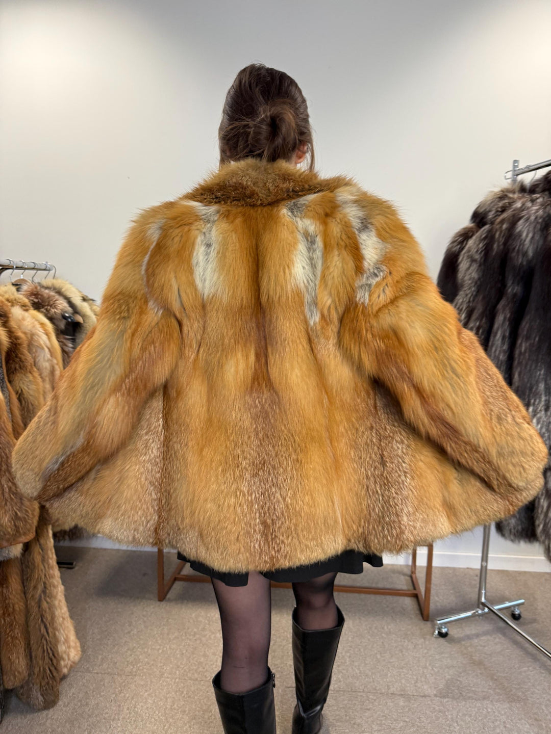 Red Fox Fur Jacket, Small Size, Red Fox Fur Coat, Fox Fur Jacket, Real Fox Fur Coat, Vintage Fur Coat, Red Fox Fur Jacket, Short Fur Coat