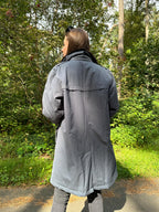 Grey Sheared Fur Coat, Size L