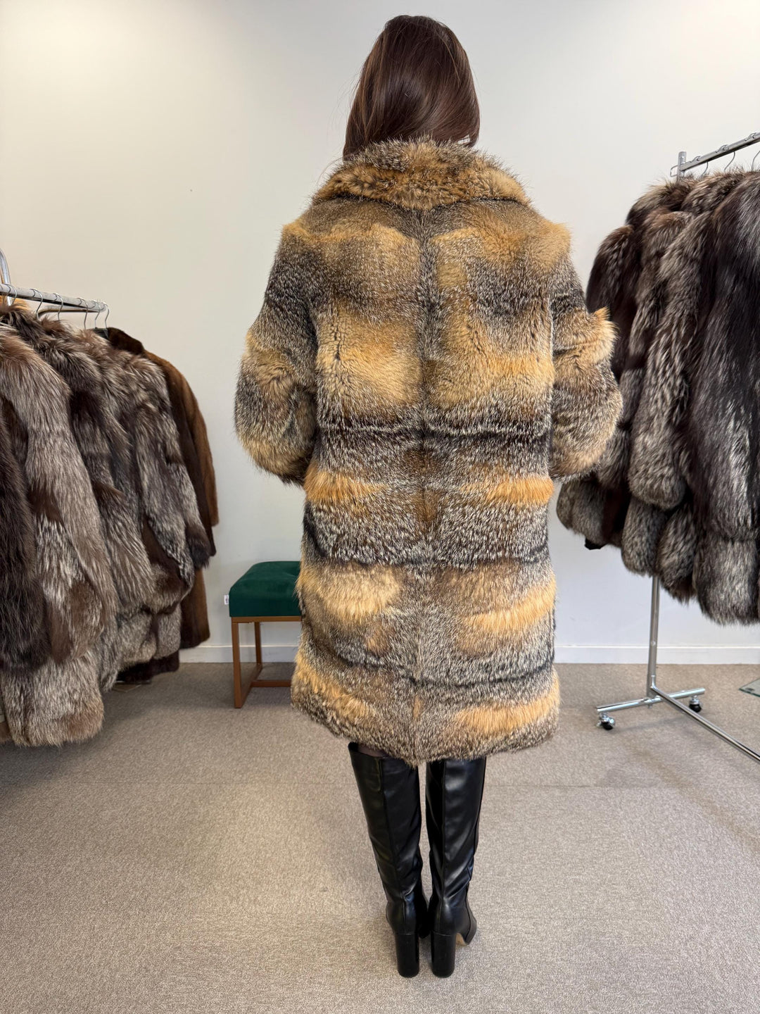 Grey Fox Fur Coat, XL Size, Women's Fur Coat, Real Fox Fur Coat, Vintage Fur Coat, Real Fur Jacket, Grey Fox Fur, Cross Fox Coat, Soft Fur