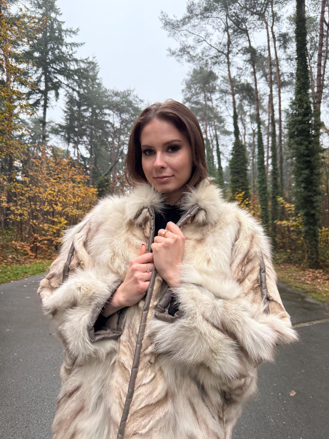 Cross Mink Fur Coat, XL Size, Mink Fur Coat, White Mink Coat, Women's Fur Coat, Vintage Fur Coat, Real Fur Coat, Cross Mink, White Mink Fur