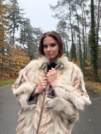 Cross Mink Fur Coat, Size XL