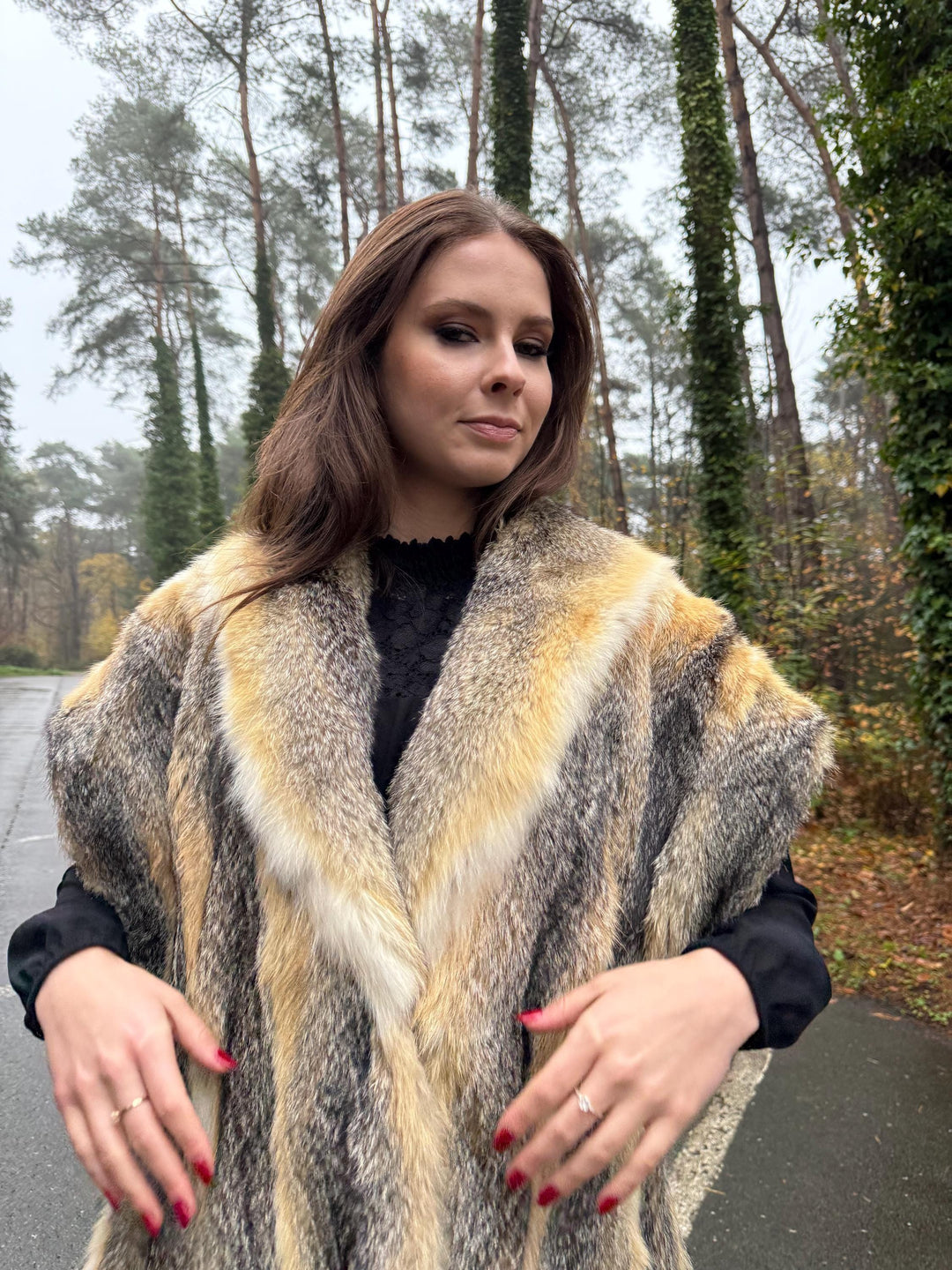 Grey Fox Fur Vest, Large Size, Women's Fur Vest, Real Fox Fur Vest, Vintage Fur Coat, Real Fur Vest, Grey Fox Fur, Cross Fox Coat, Grey Fox