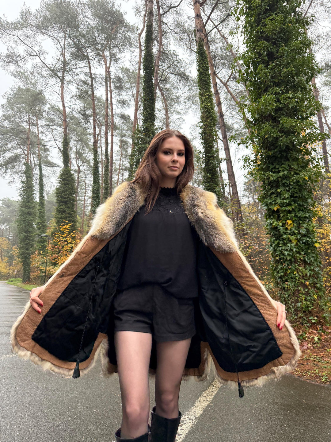 Grey Fox Fur Vest, Large Size, Women's Fur Vest, Real Fox Fur Vest, Vintage Fur Coat, Real Fur Vest, Grey Fox Fur, Cross Fox Coat, Grey Fox