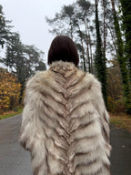 Cross Mink Fur Coat, Size XL