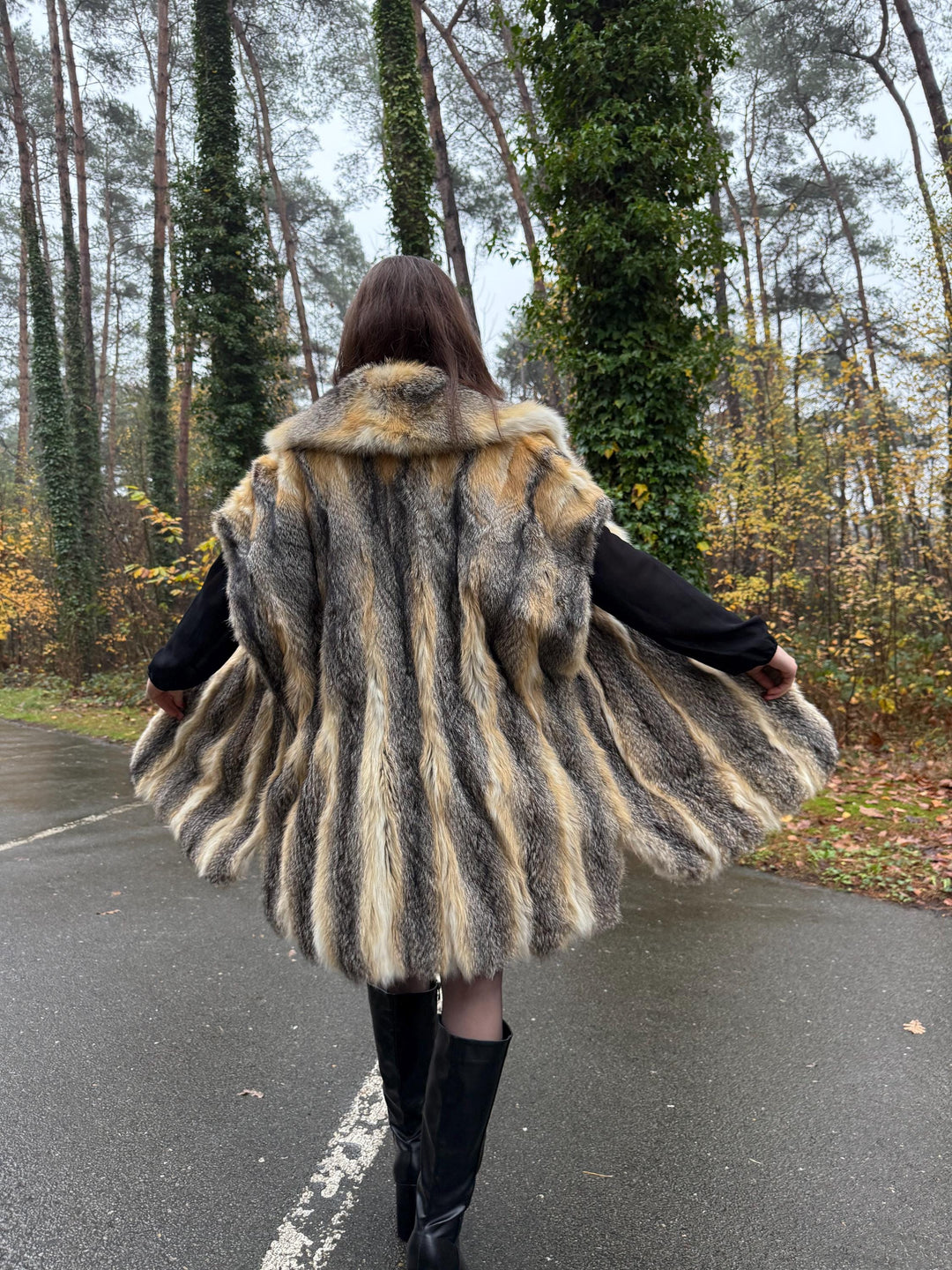 Grey Fox Fur Vest, Large Size, Women's Fur Vest, Real Fox Fur Vest, Vintage Fur Coat, Real Fur Vest, Grey Fox Fur, Cross Fox Coat, Grey Fox