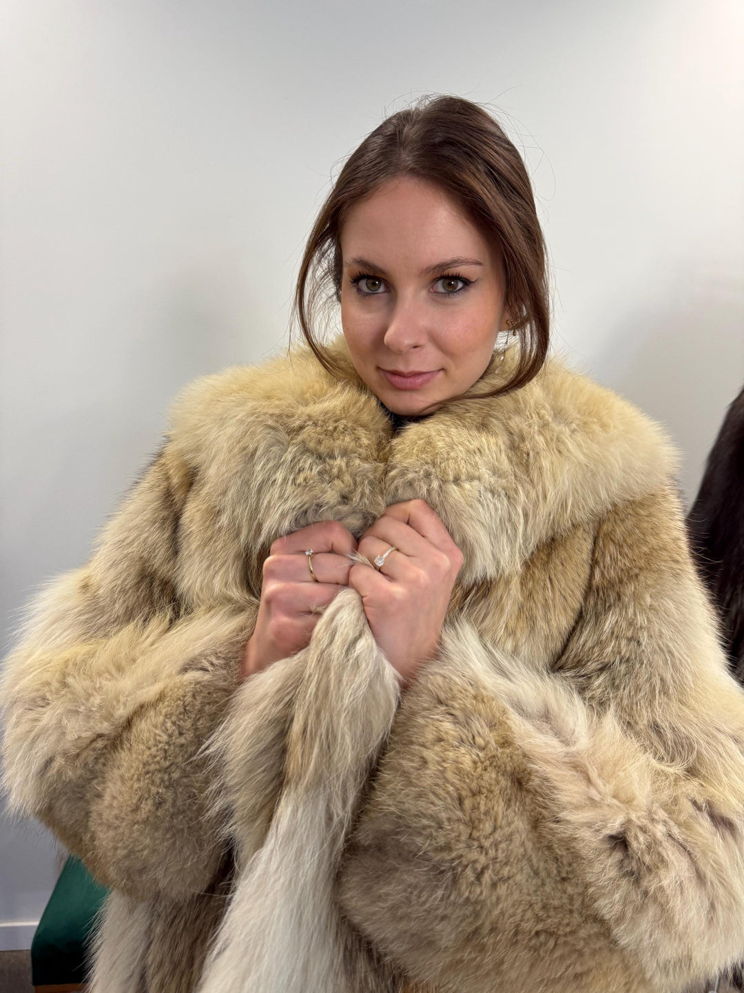 Coyote Fur Coat, Medium Size, Women's Fur Coat, Real Coyote Fur Coat, Coyote Coat Women, Vintage Fur Coat, Coyote Fur Coat, Real Fur Coat