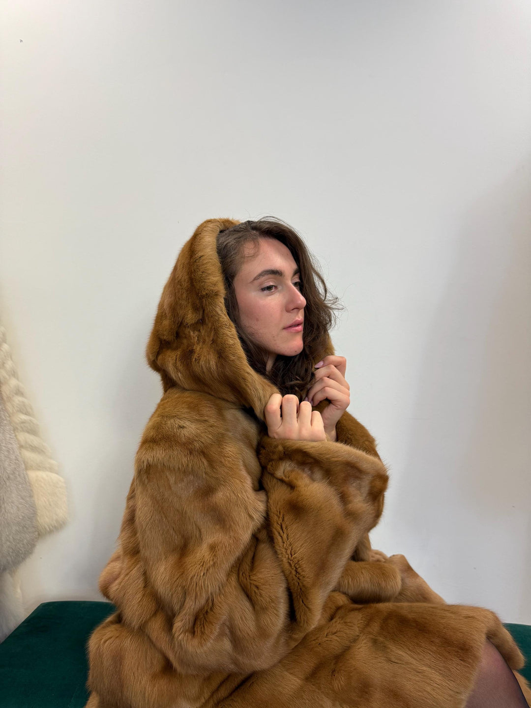 Long Feh Fur Coat, One Size 3XL, Swinger Fur Coat, Real Fur Coat, Long Fur Coat, Vintage Fur Coat, Thick Fur Coat, Brown Fur Coat, Feh Fur