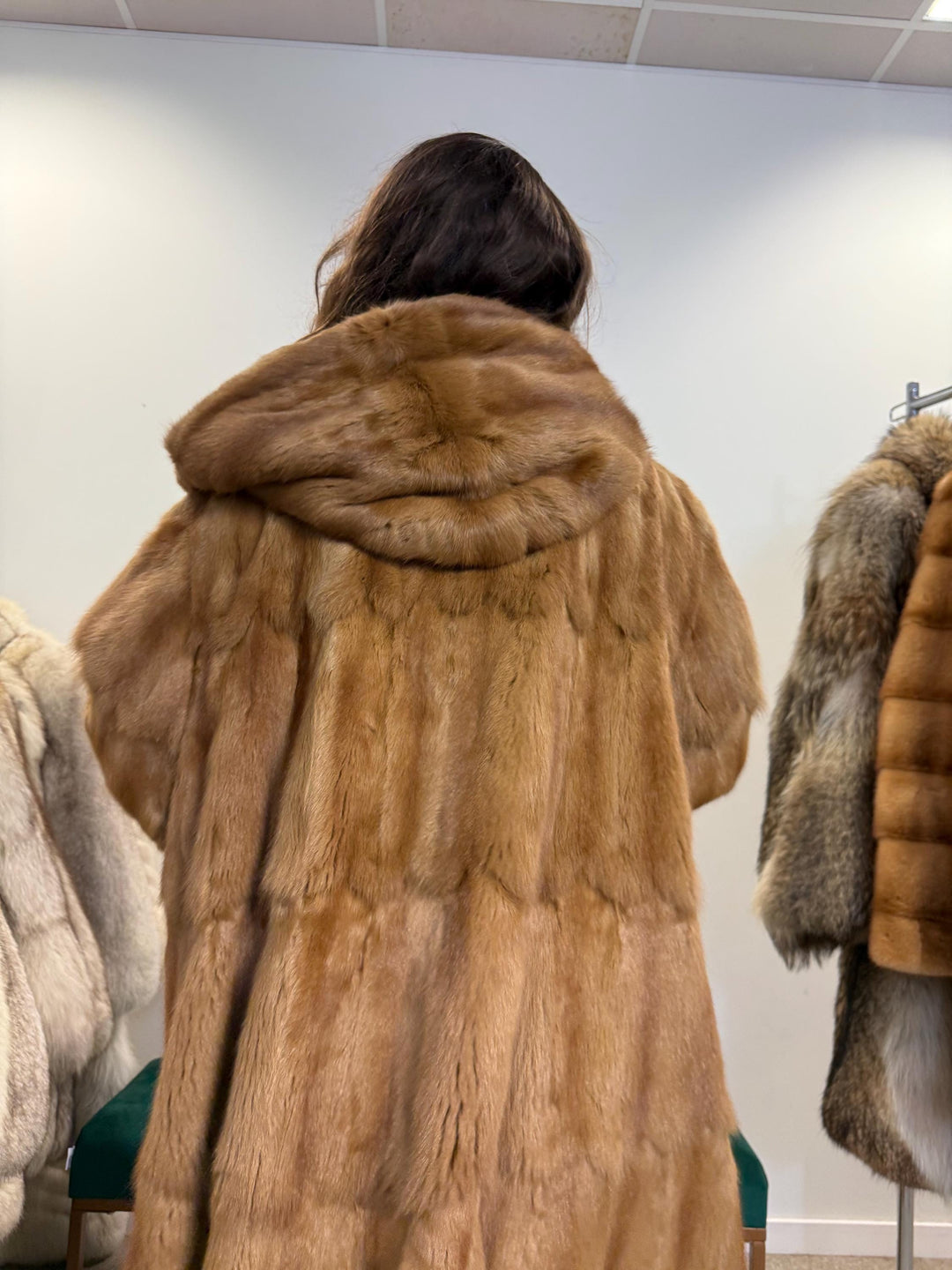 Long Feh Fur Coat, One Size 3XL, Swinger Fur Coat, Real Fur Coat, Long Fur Coat, Vintage Fur Coat, Thick Fur Coat, Brown Fur Coat, Feh Fur