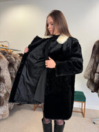 Sheared Rabbit Fur Coat, Size M
