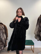 Sheared Rabbit Fur Coat, Size M