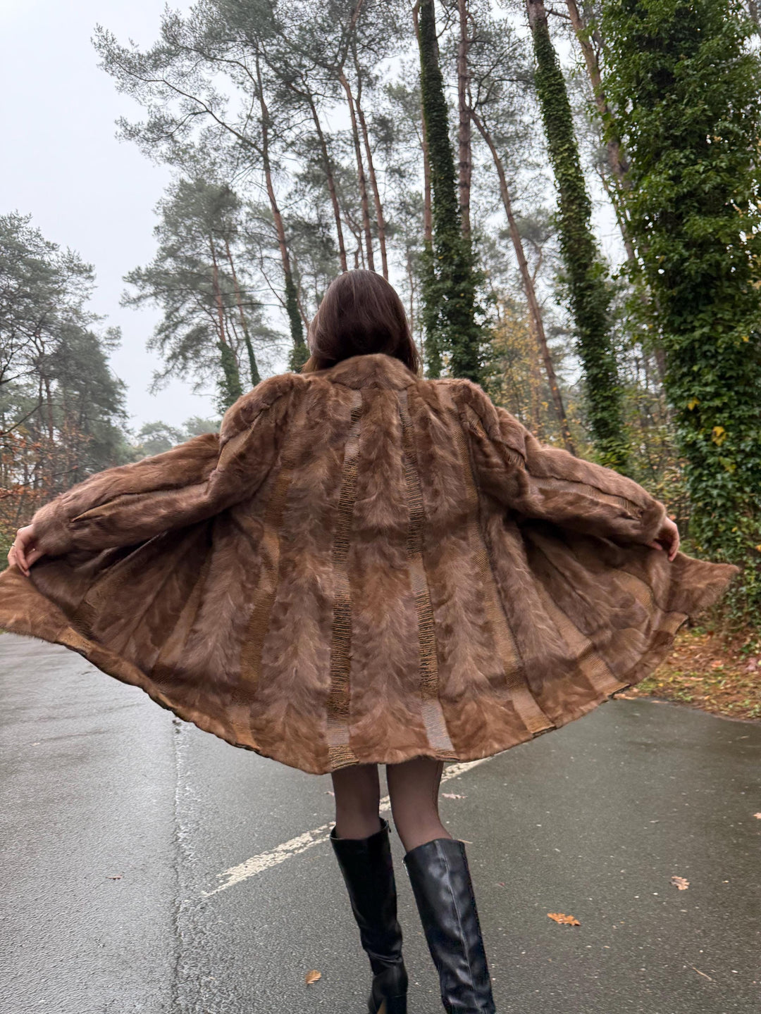 Mink Leather Fur Coat, XL Size, Vintage Fur Coat, Pastel Mink Coat, Women's Fur Coat, Mink Fur, Real Fur Coat, Mink Coat, Thick Mink Coat