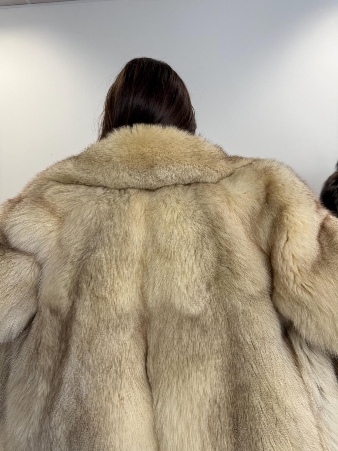 Nordic Fox Fur Coat, XL Size, Real White Fox Fur, Soft Fur Coat, Blue Fox Fur Coat, Real Nordic Fox Fur, Real Fur Coat, Soft Fox Fur Coat