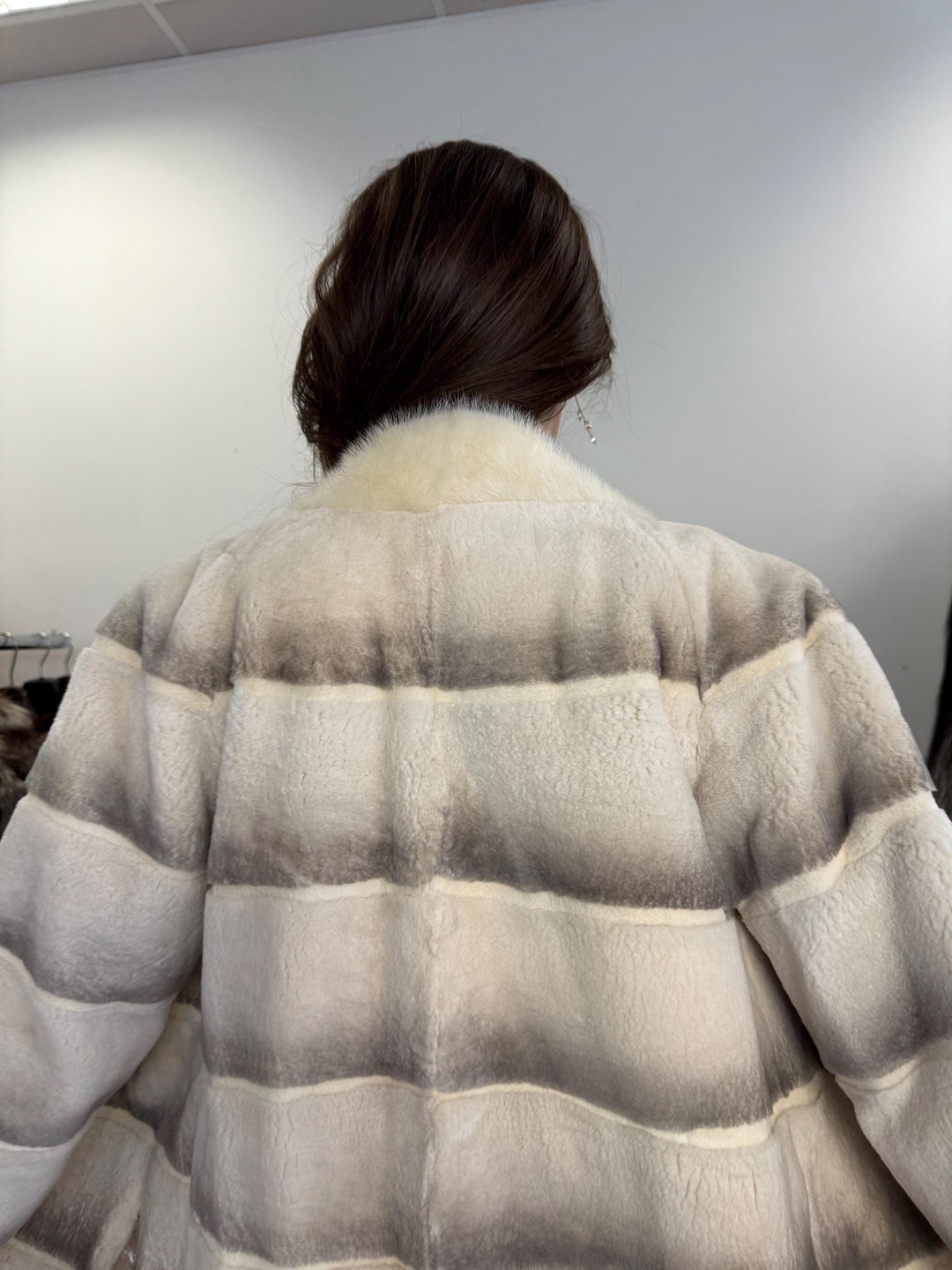 New Rex Rabbit Fur Coat, XS/S Size, White Rabbit Fur Coat, White Rex Rabbit Coat, Vintage Fur Coat, Women's Coat, New Fur Coat, Fur Coat