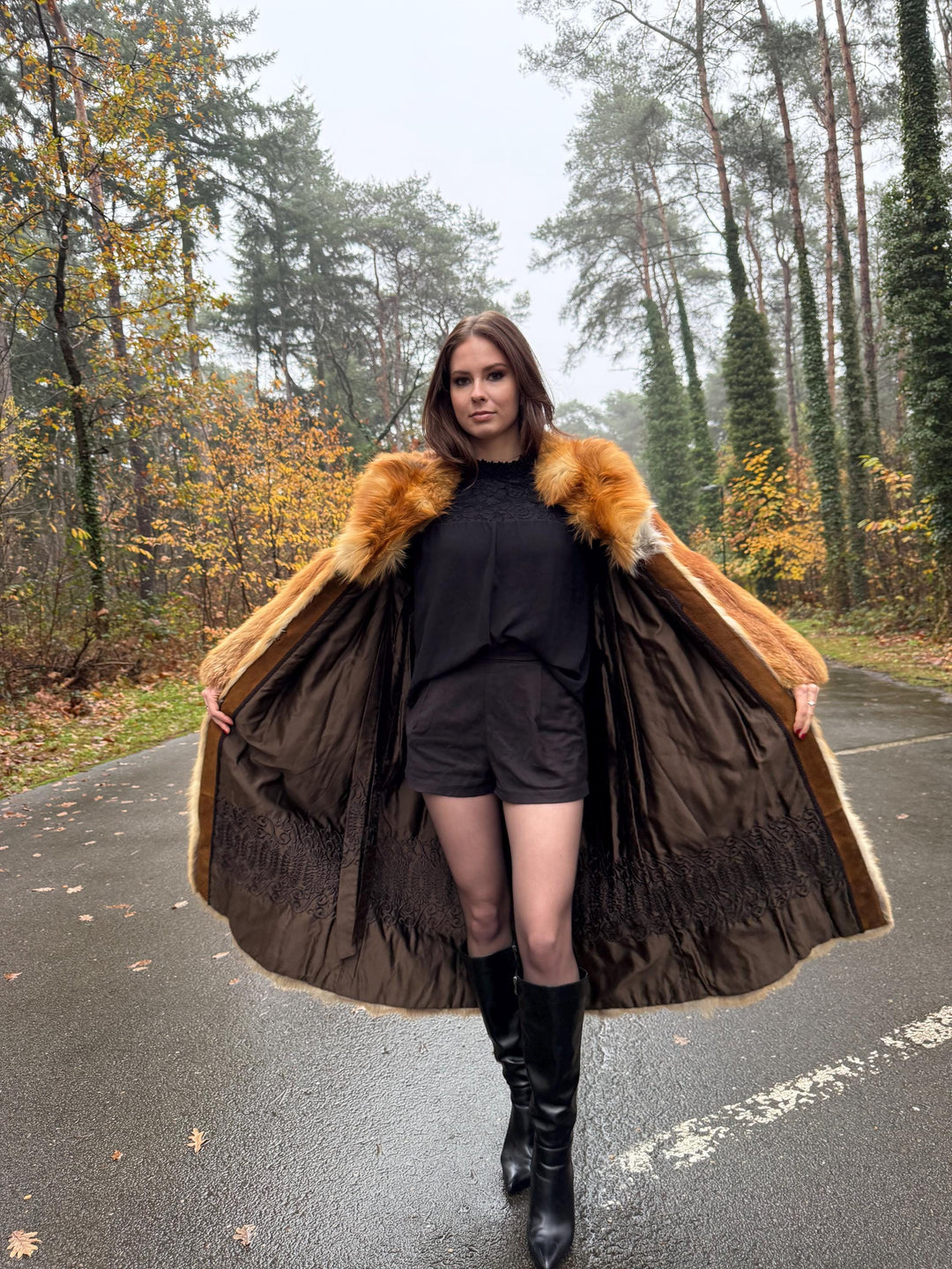 Canadian Red Fox Coat, Large Size, Real Red Fox Fur, Long Coat, Fox Fur Coat, Womens Fur Coat, Vintage Fur Coat, Red Fox Coat, Long Fur Coat