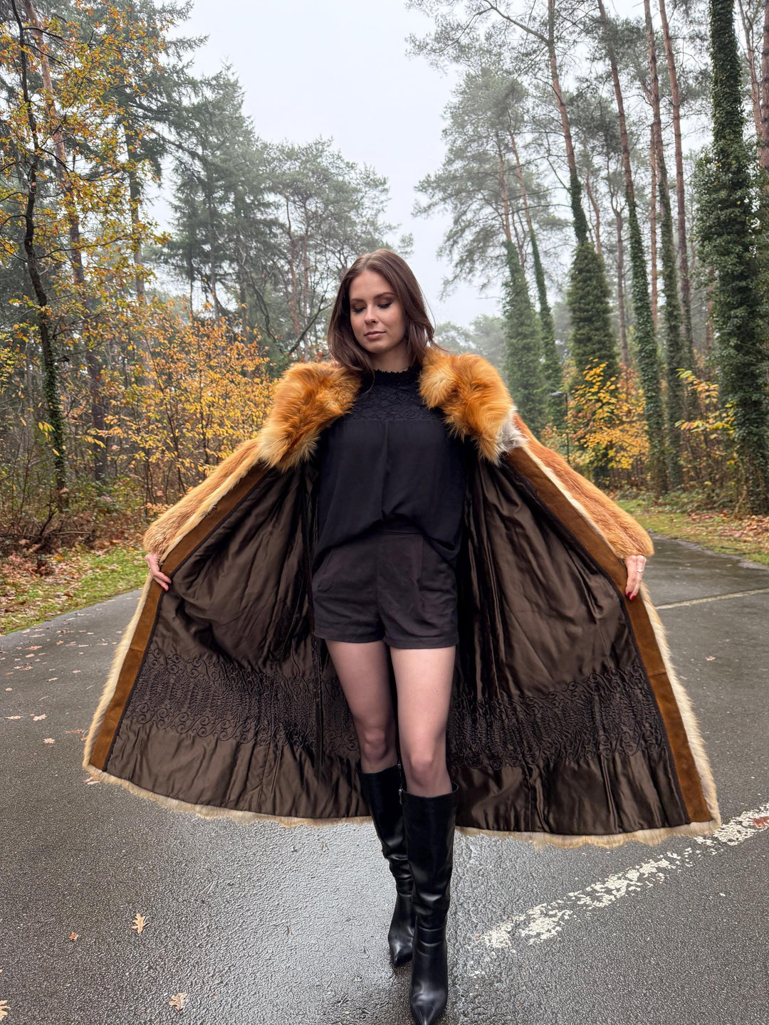 Canadian Red Fox Coat, Large Size, Real Red Fox Fur, Long Coat, Fox Fur Coat, Womens Fur Coat, Vintage Fur Coat, Red Fox Coat, Long Fur Coat