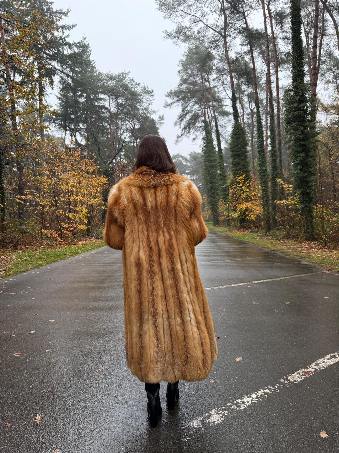 Canadian Red Fox Coat, Large Size, Real Red Fox Fur, Long Coat, Fox Fur Coat, Womens Fur Coat, Vintage Fur Coat, Red Fox Coat, Long Fur Coat