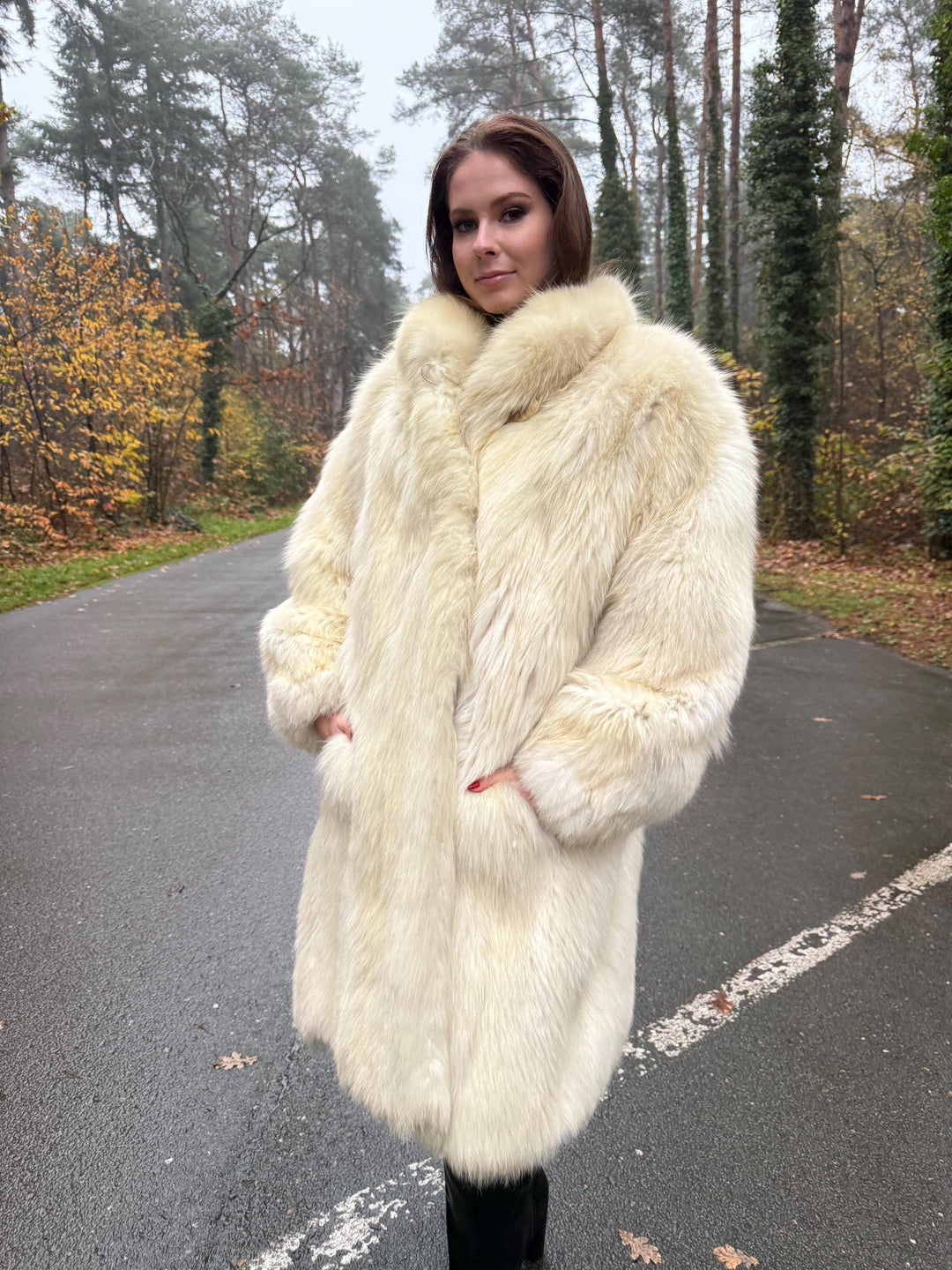 Polar Fox Fur Coat, XXL Size, Real White Fox Fur, Soft Fur Coat, Fox Fur Coat, Real Arctic Fox Fur, Real Fur Coat, Fluffy Fox Fur Coat, Fur