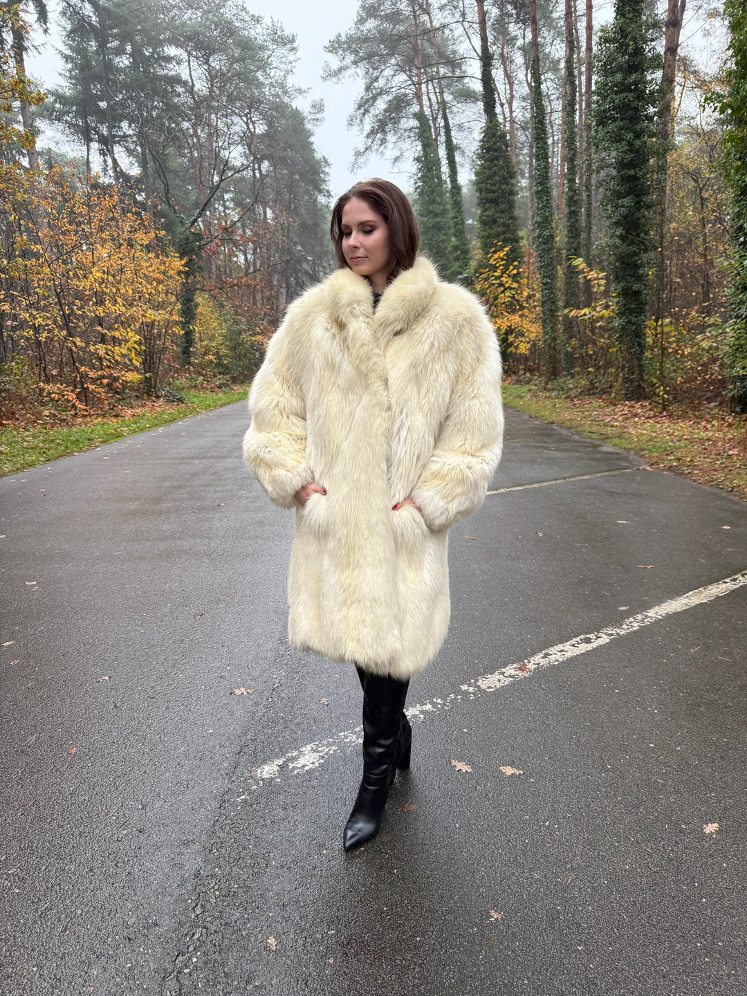 Polar Fox Fur Coat, XXL Size, Real White Fox Fur, Soft Fur Coat, Fox Fur Coat, Real Arctic Fox Fur, Real Fur Coat, Fluffy Fox Fur Coat, Fur