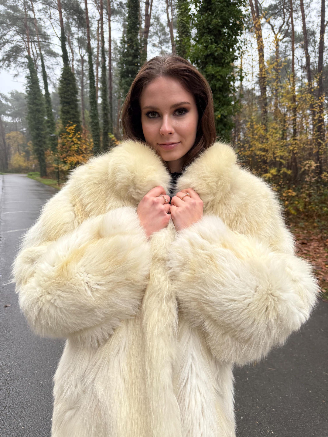 Polar Fox Fur Coat, XXL Size, Real White Fox Fur, Soft Fur Coat, Fox Fur Coat, Real Arctic Fox Fur, Real Fur Coat, Fluffy Fox Fur Coat, Fur