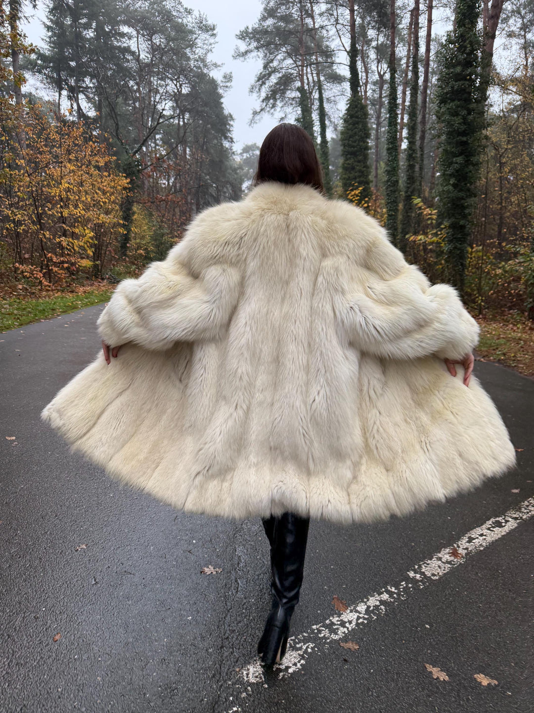 Polar Fox Fur Coat, XXL Size, Real White Fox Fur, Soft Fur Coat, Fox Fur Coat, Real Arctic Fox Fur, Real Fur Coat, Fluffy Fox Fur Coat, Fur