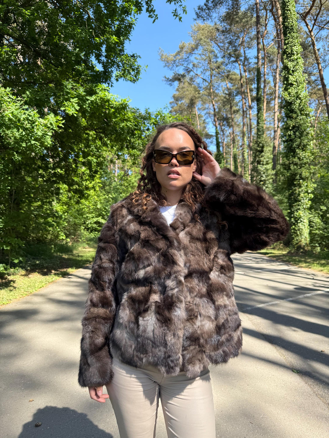 Genuine Sable Fur Jacket with Hoodie, M/L Size, Soft Eye-Catching, Rich Expensive Fur Jacket, Sable Fur for Women, Premium Fur, Luxurious