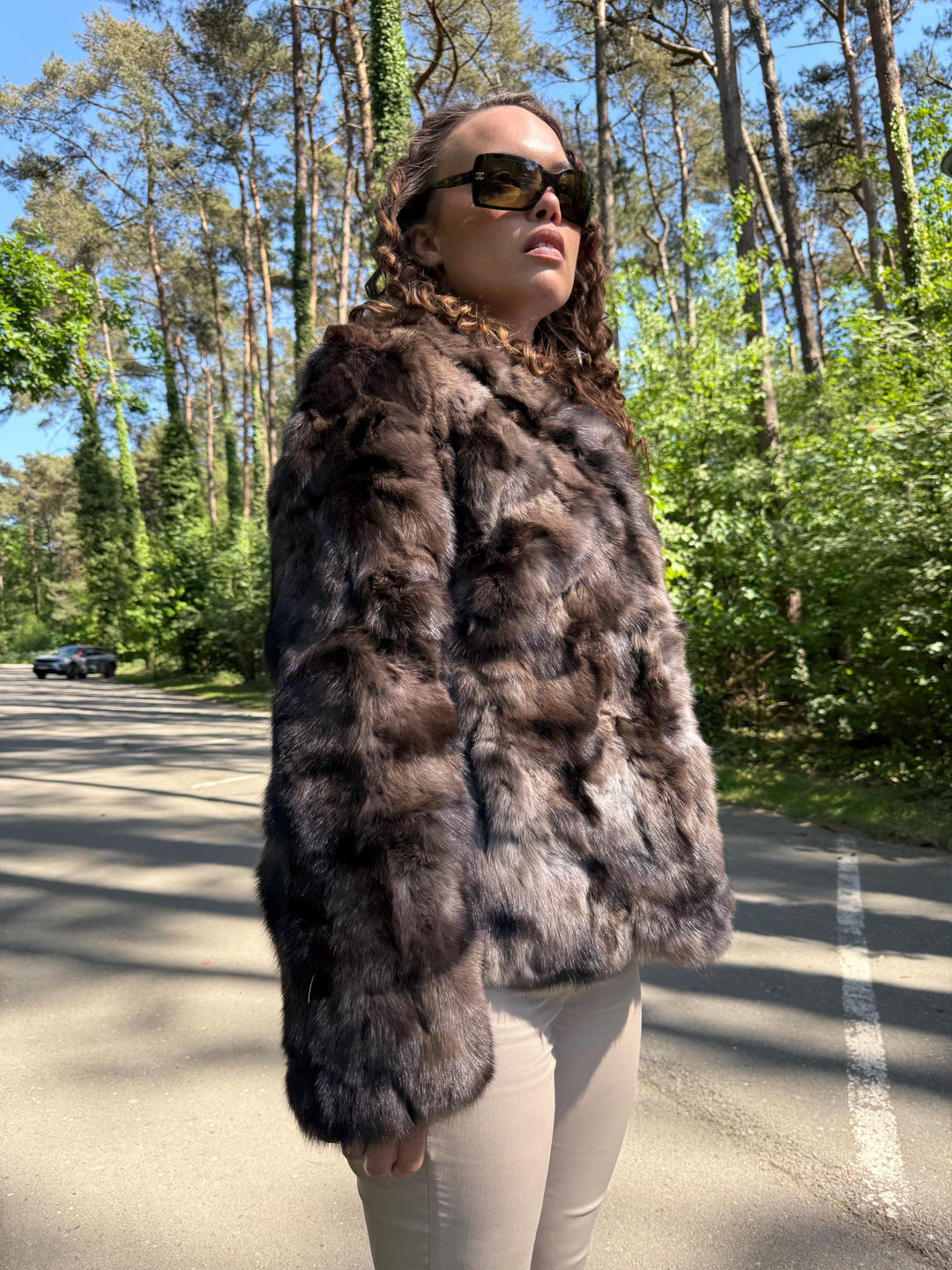 Genuine Sable Fur Jacket with Hoodie, M/L Size, Soft Eye-Catching, Rich Expensive Fur Jacket, Sable Fur for Women, Premium Fur, Luxurious