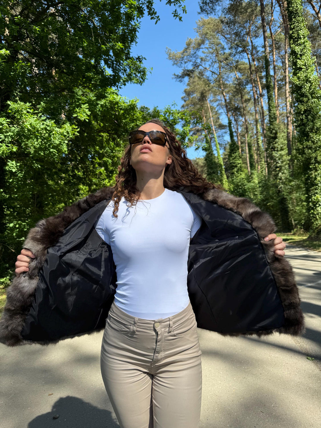 Genuine Sable Fur Jacket with Hoodie, M/L Size, Soft Eye-Catching, Rich Expensive Fur Jacket, Sable Fur for Women, Premium Fur, Luxurious