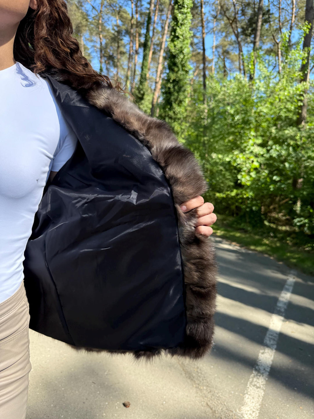 Genuine Sable Fur Jacket with Hoodie, M/L Size, Soft Eye-Catching, Rich Expensive Fur Jacket, Sable Fur for Women, Premium Fur, Luxurious