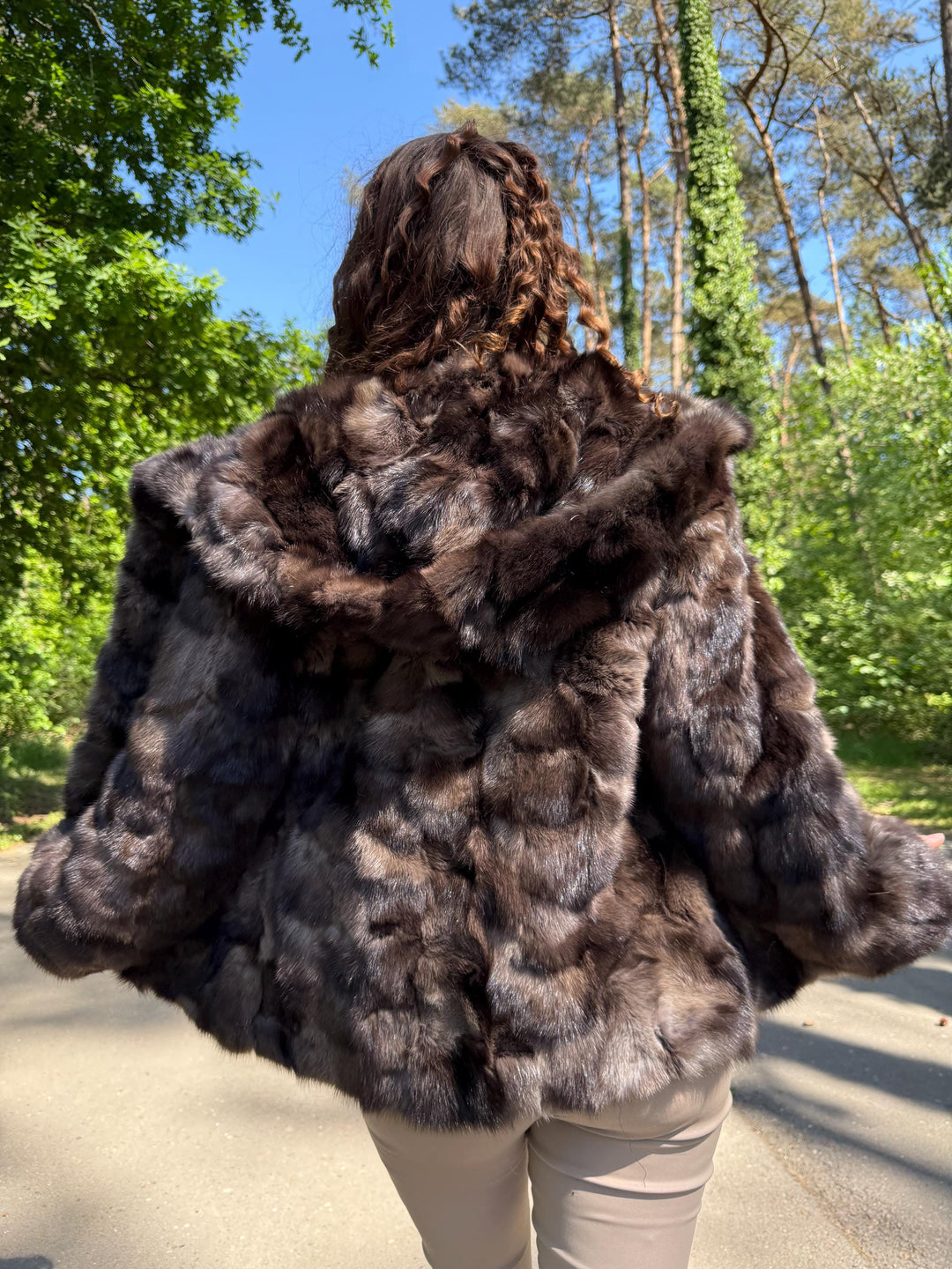 Genuine Sable Fur Jacket with Hoodie, M/L Size, Soft Eye-Catching, Rich Expensive Fur Jacket, Sable Fur for Women, Premium Fur, Luxurious