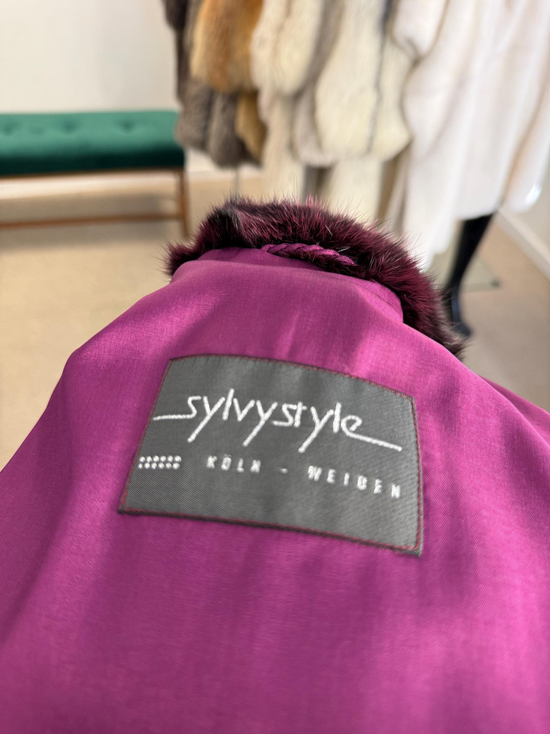 Dyed Mink Fur Coat, Large Size, Purple Fur Coat, Vintage Fur Coat, Real Fur Coat, Long Fur Coat, Women's Fur Coat, Cross Mink Coat, Mink Fur