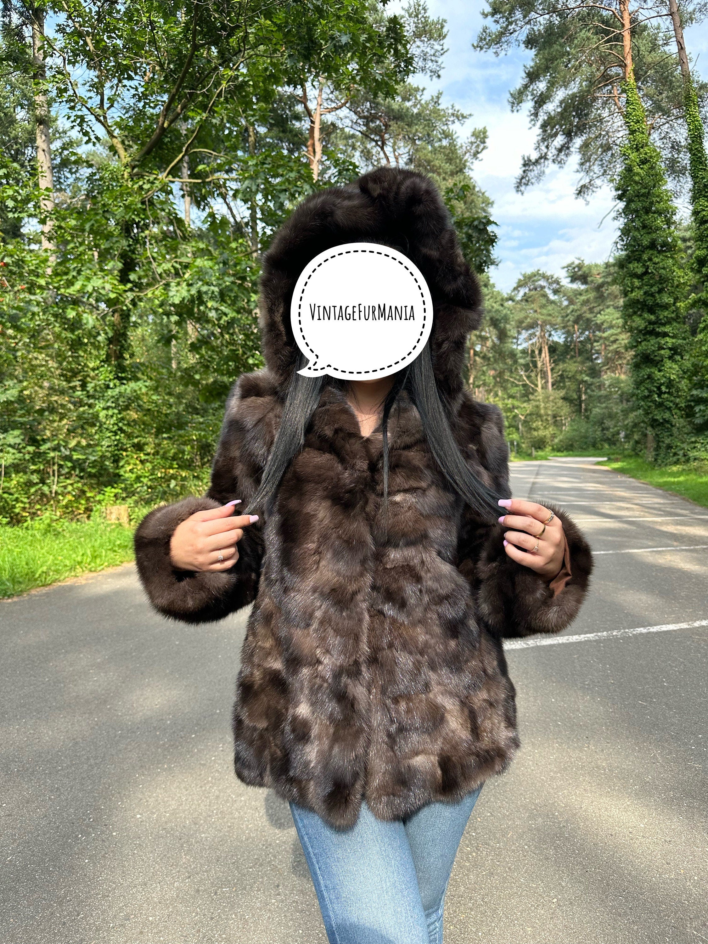 Brand New Sable Fur Jacket, Medium Size, Vintage Fur Coat, Elegant and Warm - Perfect For Winter Season, Excellent Quality