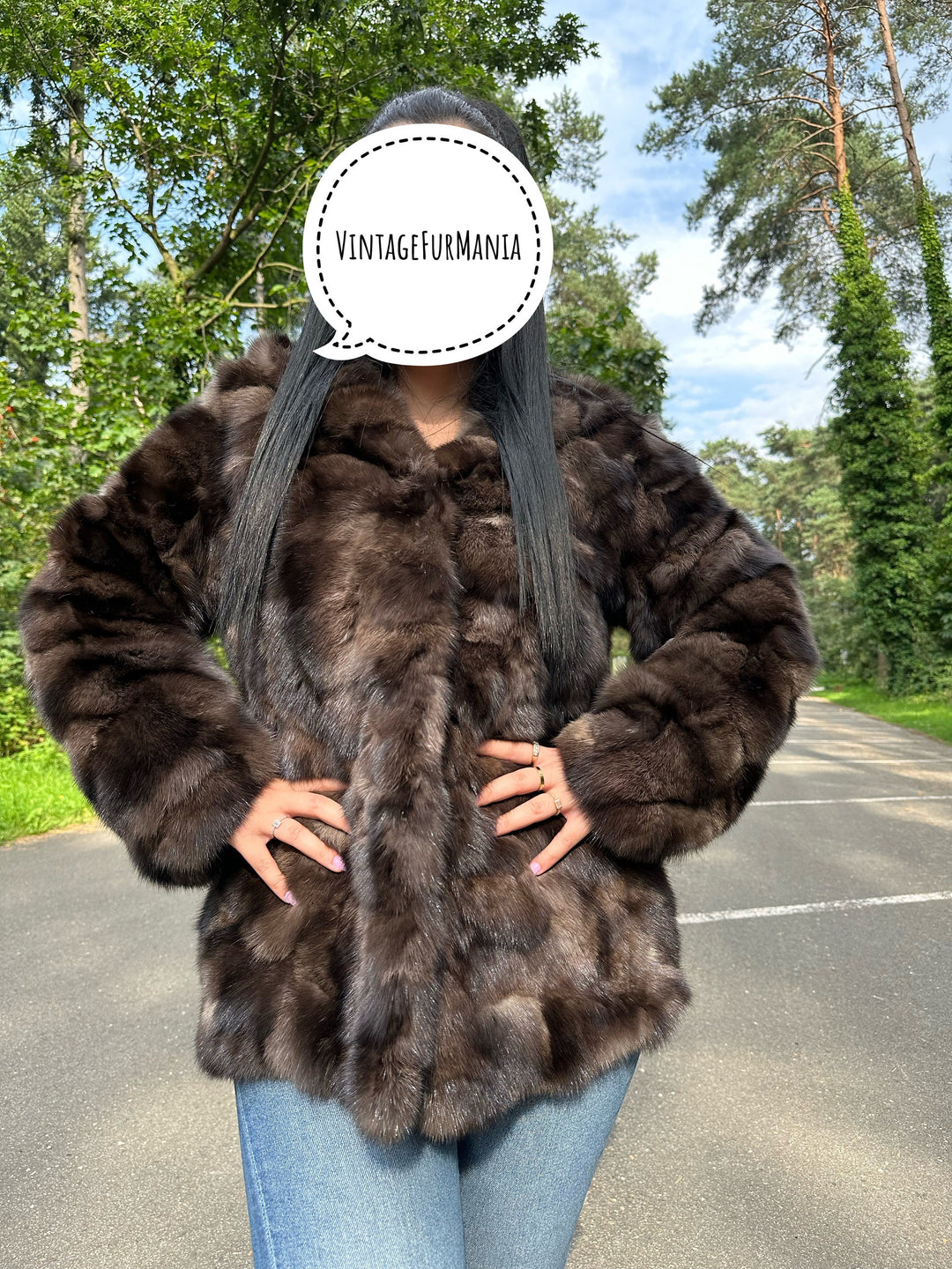 Brand New Sable Fur Jacket, Medium Size, Vintage Fur Coat, Elegant and Warm - Perfect For Winter Season, Excellent Quality