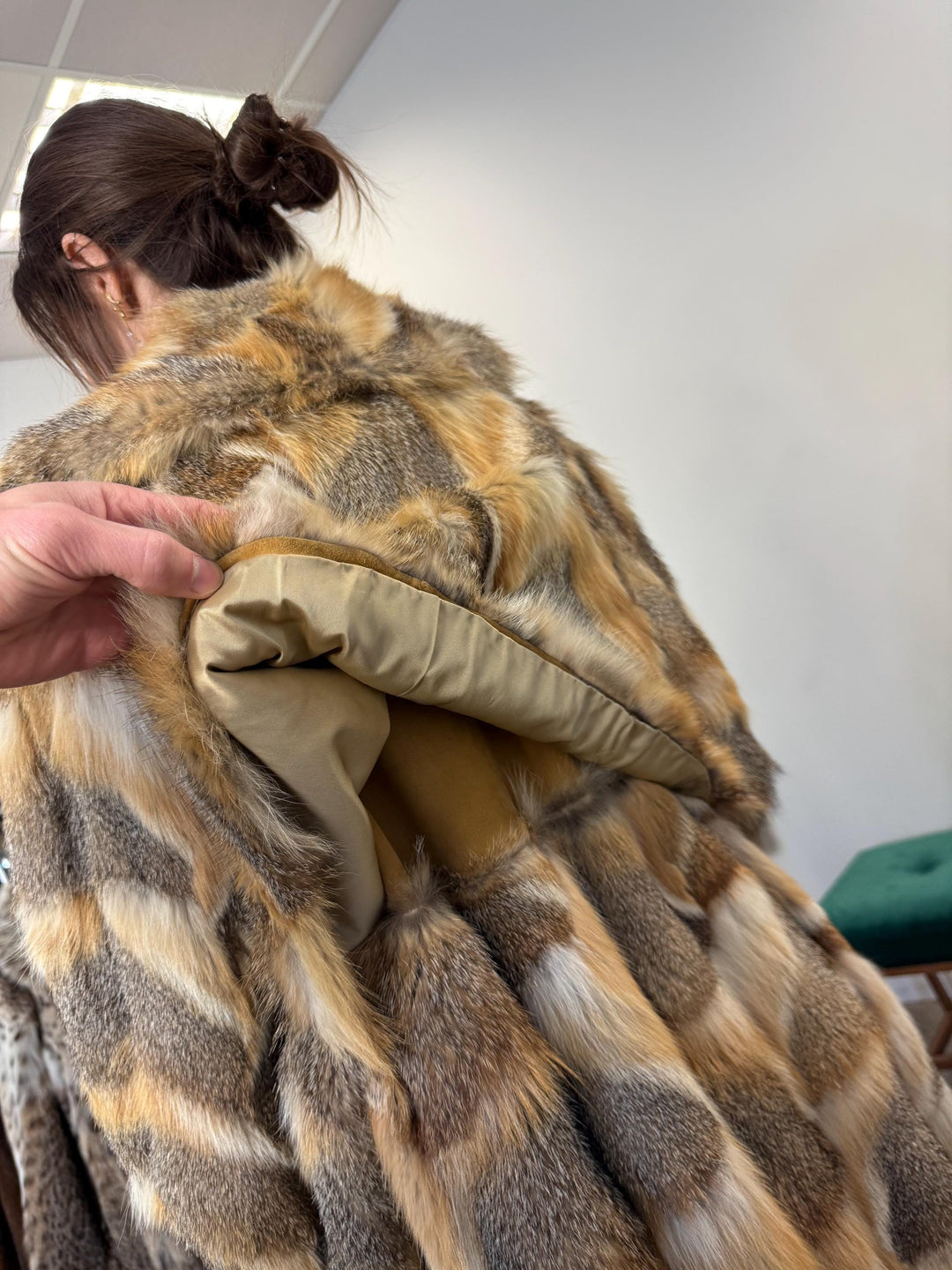 Luxury Fox Fur Coat, XL Size, Grey Fox Coat, Vintage Fur Coat, Full-Length Coat, Grey Fox Fur, Soft Fur, Women's Fur Coat, Real Fox Fur Coat