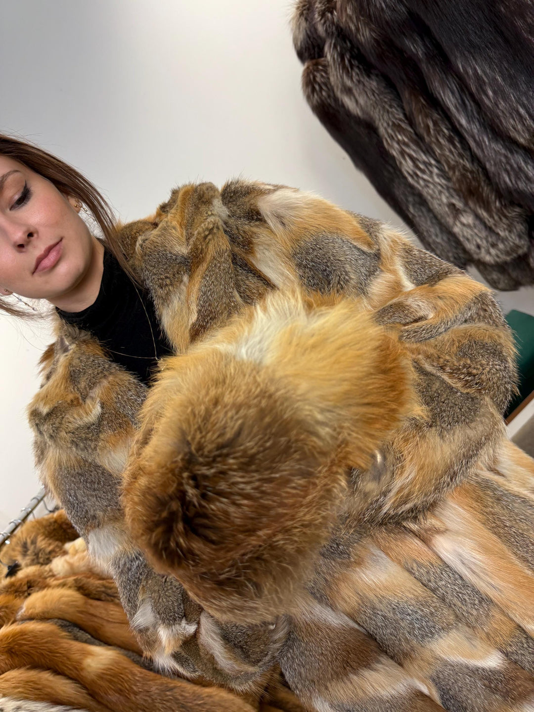 Luxury Fox Fur Coat, XL Size, Grey Fox Coat, Vintage Fur Coat, Full-Length Coat, Grey Fox Fur, Soft Fur, Women's Fur Coat, Real Fox Fur Coat