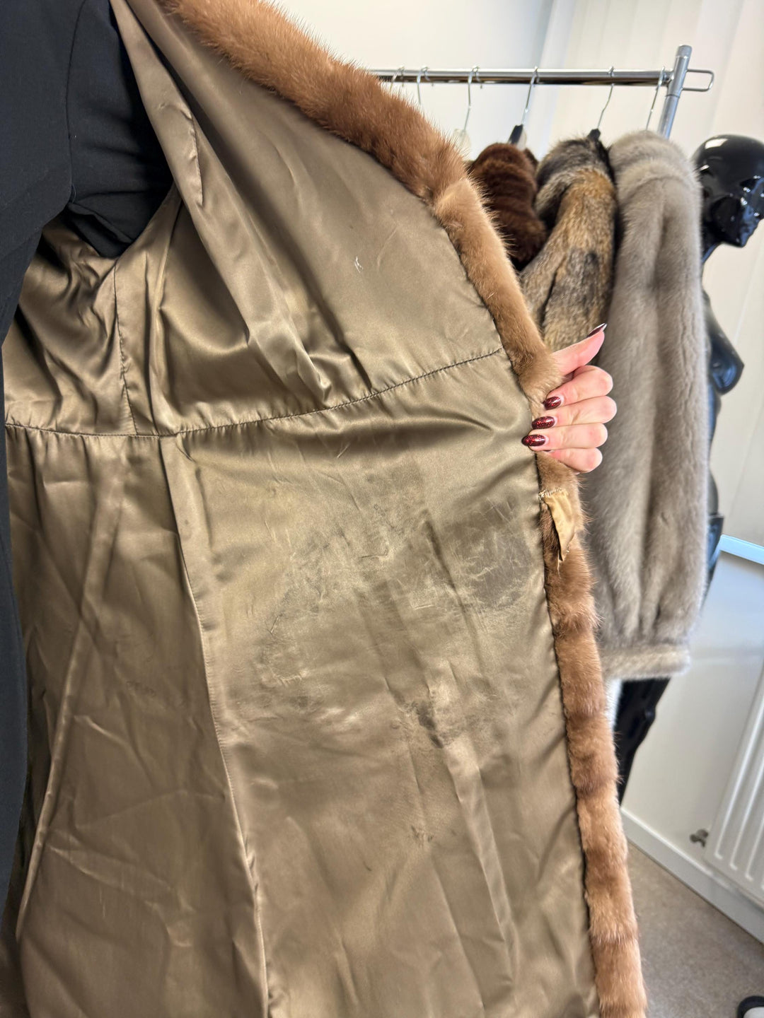 Soft Pastel Mink Coat, Medium Size, Mink Fur, Real Fur Coat, Long Coat, Vintage Fur Coat, Soft Mink Coat, Pastel Mink Coat, Women's Fur Coat