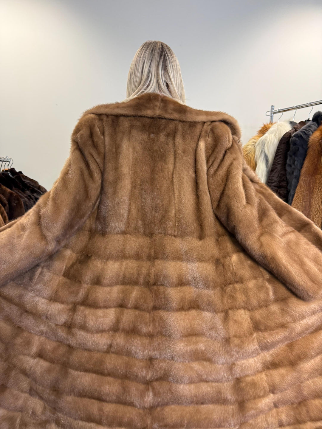 Soft Pastel Mink Coat, Medium Size, Mink Fur, Real Fur Coat, Long Coat, Vintage Fur Coat, Soft Mink Coat, Pastel Mink Coat, Women's Fur Coat