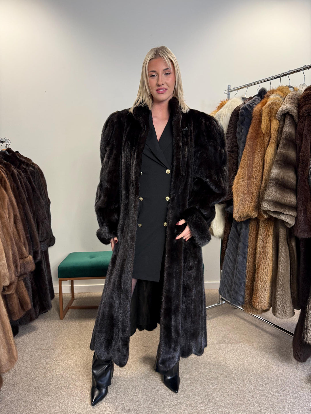 Saga Mink Fur Coat, XXL Size, Full Length Mink Coat, Real Fur Coat, Fur Coats, Mink Fur Coat, Saga Mink, Long Mink Fur Coat, Excellent Fur