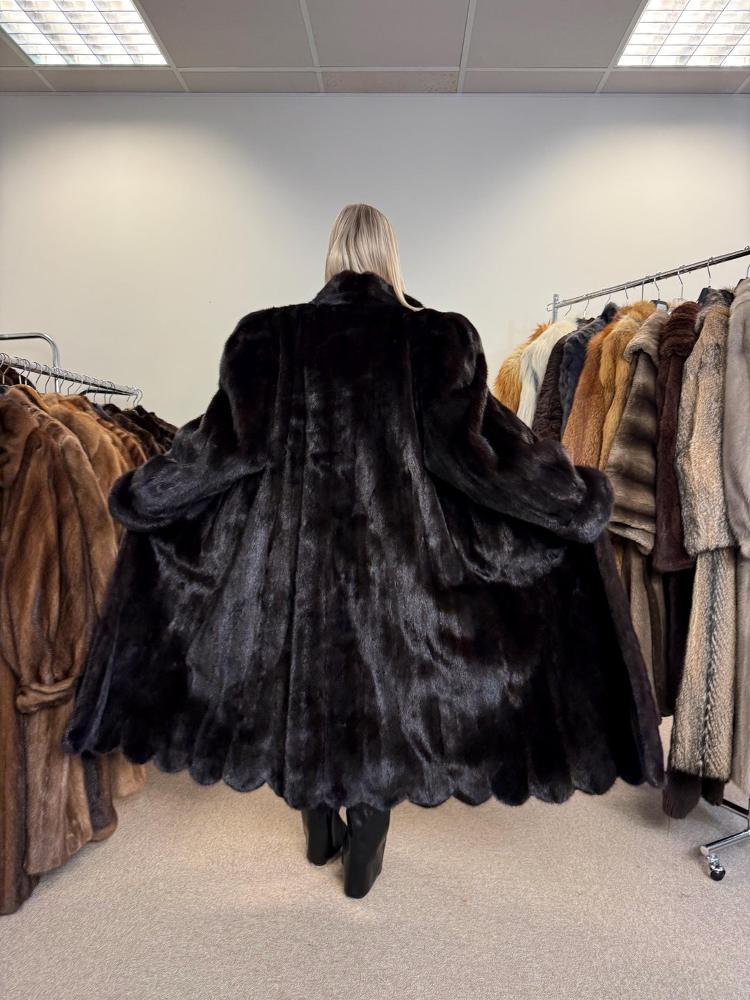 Saga Mink Fur Coat, XXL Size, Full Length Mink Coat, Real Fur Coat, Fur Coats, Mink Fur Coat, Saga Mink, Long Mink Fur Coat, Excellent Fur